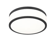 Ballord 1 Light 12" Flush Mount in Matte Black