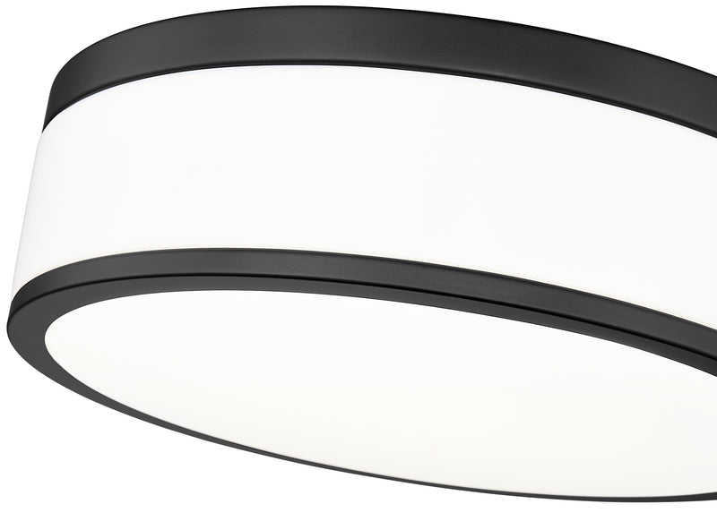 Ballord 1 Light 12" Flush Mount in Matte Black