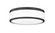 Ballord 1 Light 12" Flush Mount in Matte Black