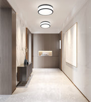 Ballord 1 Light 12" Flush Mount in Matte Black in a room setting