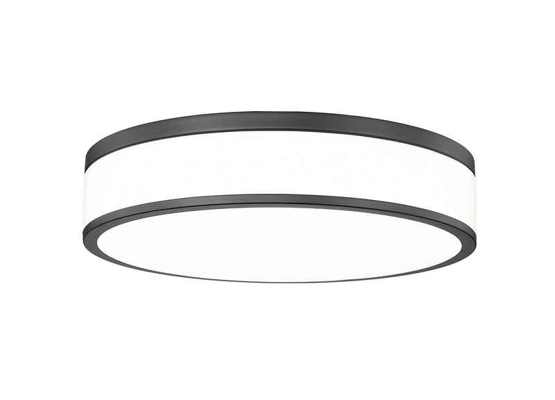 Ballord 1 Light 16" Flush Mount in Matte Black