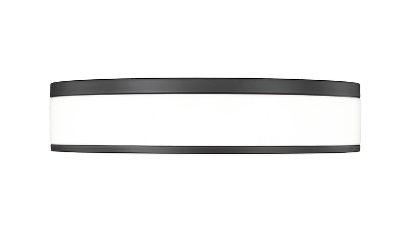 Ballord 1 Light 16" Flush Mount in Matte Black