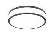 Ballord 1 Light 16" Flush Mount in Matte Black