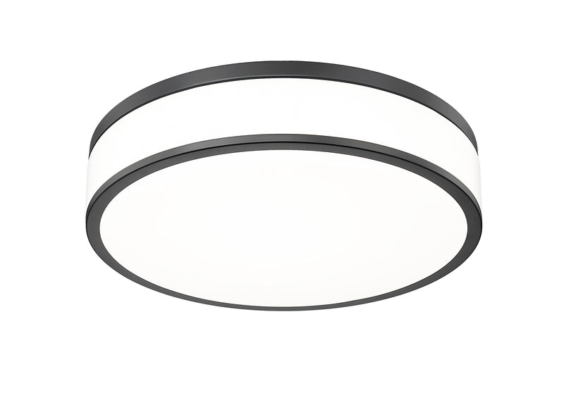 Ballord 1 Light 16" Flush Mount in Matte Black