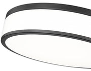 Ballord 1 Light 16" Flush Mount in Matte Black