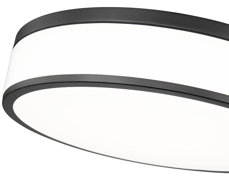 Ballord 1 Light 16" Flush Mount in Matte Black