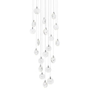 Avery 32" Round Chandelier in Chrome And Clear