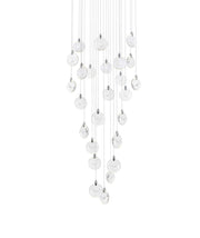 Avery 36" Round Chandelier in Chrome And Clear