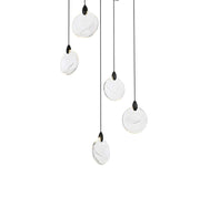 Avery 16" Square Crystal Pendant in Black And Clear