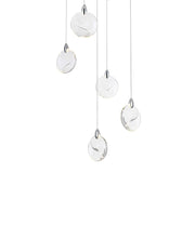 Avery 16" Square Crystal Pendant in Chrome And Clear