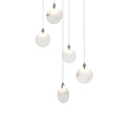 Avery 16" Square Alabaster Pendant in Chrome And Frosted White