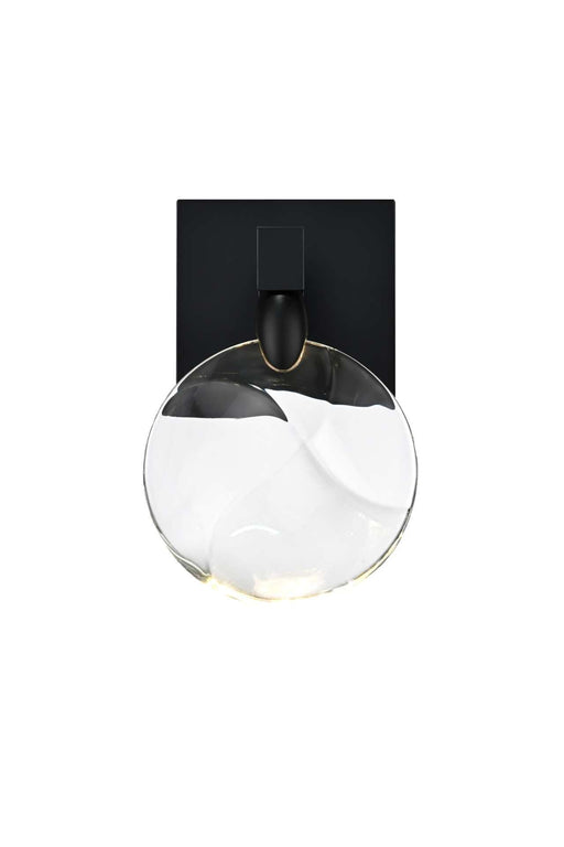 Avery Wall Sconce in Black And Clear