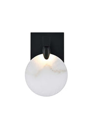 Avery Wall Sconce in Black And Frosted White