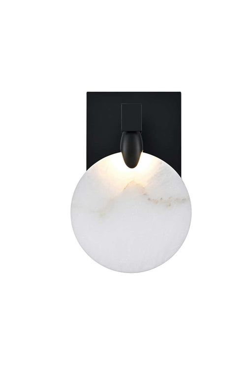 Avery Wall Sconce in Black And Frosted White