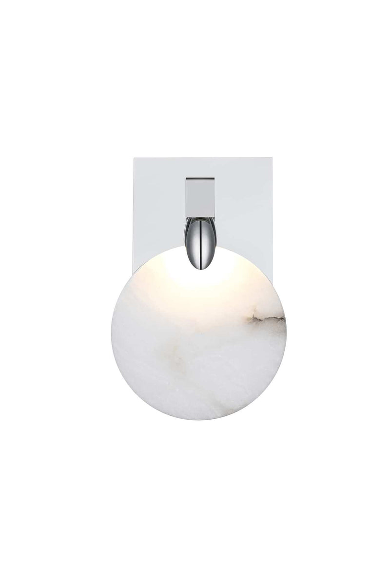 Avery Wall Sconce in Chrome And Frosted White