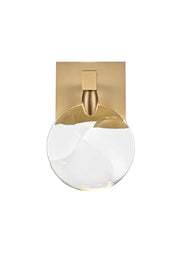 Avery Wall Sconce in Satin Gold And Clear
