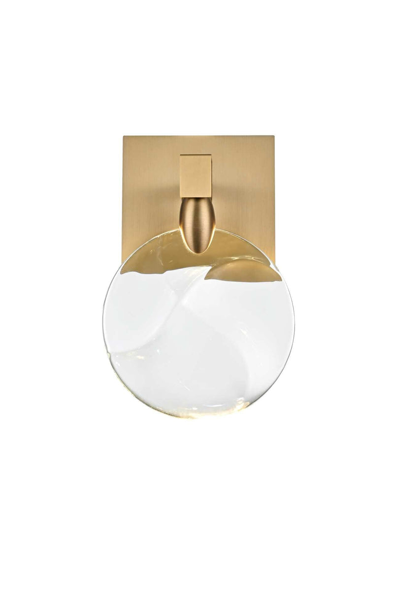 Avery Wall Sconce in Satin Gold And Clear