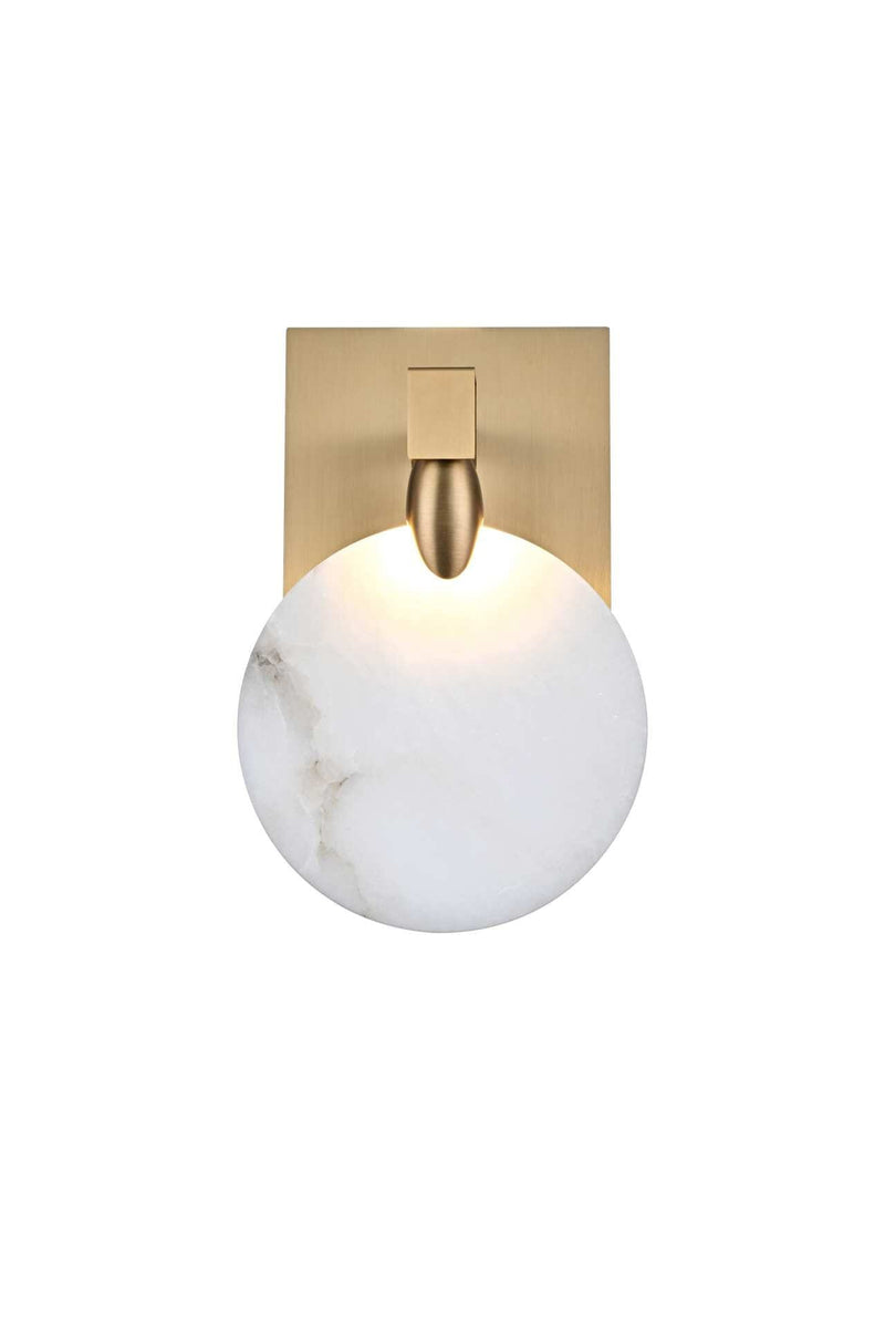 Avery Wall Sconce in Satin Gold And Frosted White