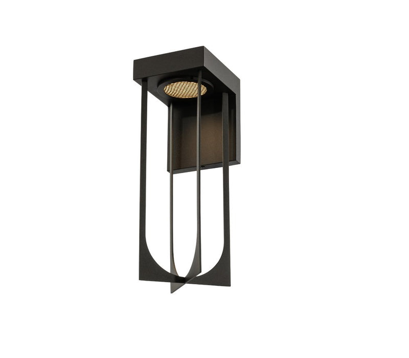 Optika Large LED Outdoor Wall Sconce in Matte Black