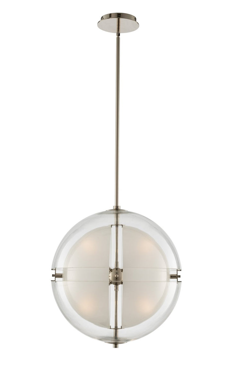 Sussex 18" LED Pendant in Polished Nickel