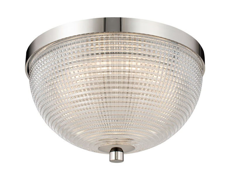Portland 10" LED Flush Mount in Polished Nickel