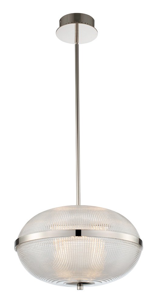 Portland LED Pendant in Polished Nickel