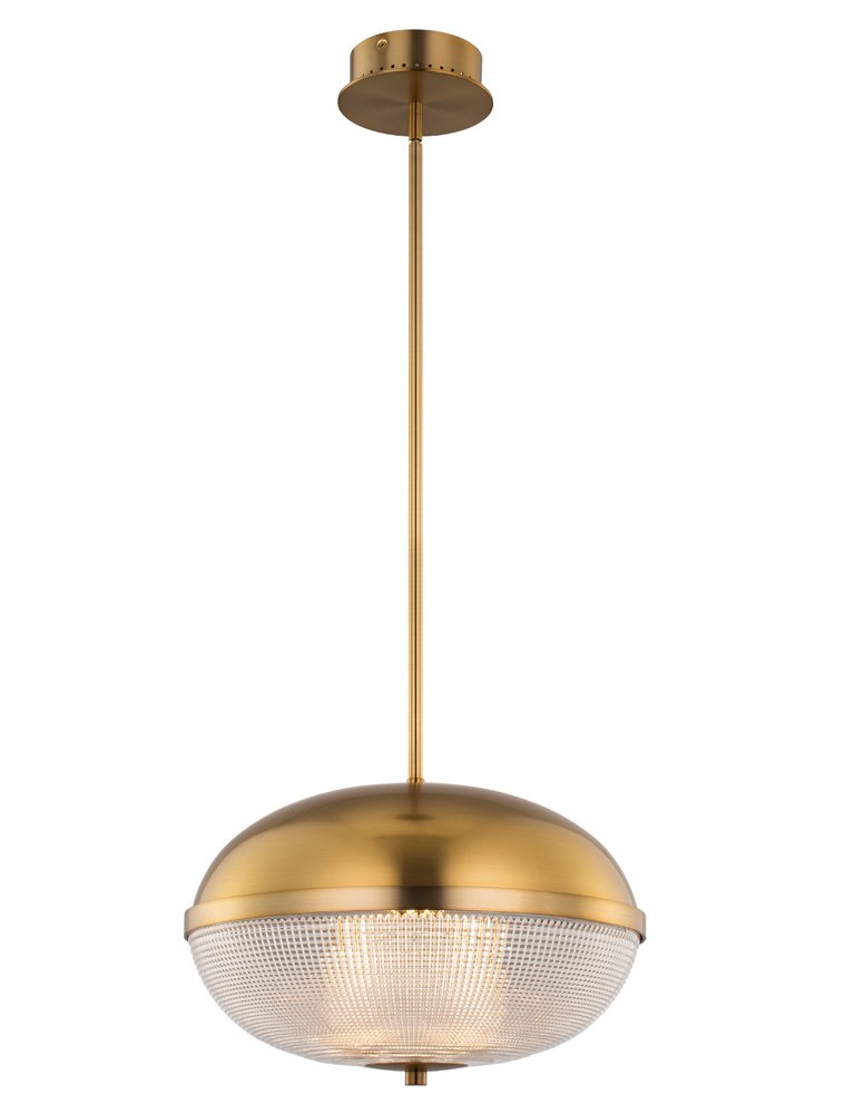 Portland LED Downlight Pendant in Winter Brass
