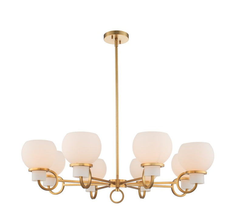 Ascher 8-Light Chandelier in Winter Brass