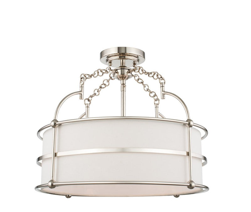 Carson 5-Light Convertible Pendant in Polished Nickel