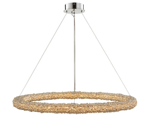 Lina 38" Round Pendant in Polished Chrome