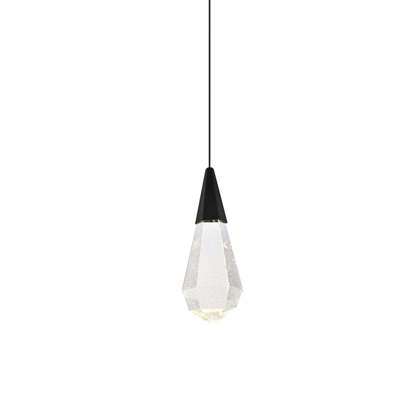 Amora 5" Mini Pendant in Black And Clear
