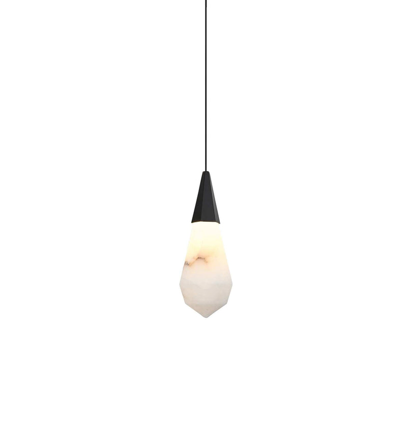 Amora 5" Mini Pendant in Black And Frosted White