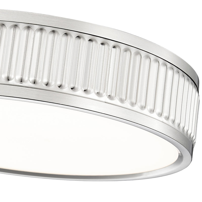 Stari 1 Light 12.75" Flush Mount in Brushed Nickel