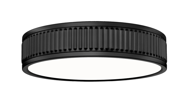 Stari 1 Light 12.75" Flush Mount in Matte Black