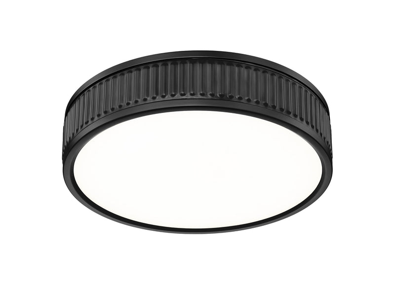 Stari 1 Light 12.75" Flush Mount in Matte Black