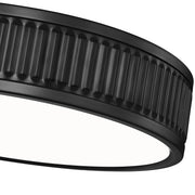 Stari 1 Light 12.75" Flush Mount in Matte Black