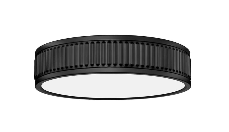 Stari 1 Light 12.75" Flush Mount in Matte Black