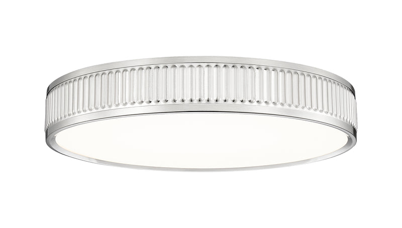 Stari 1 Light 16.75" Flush Mount in Brushed Nickel
