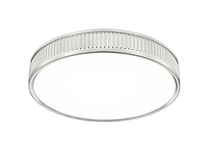 Stari 1 Light 16.75" Flush Mount in Brushed Nickel