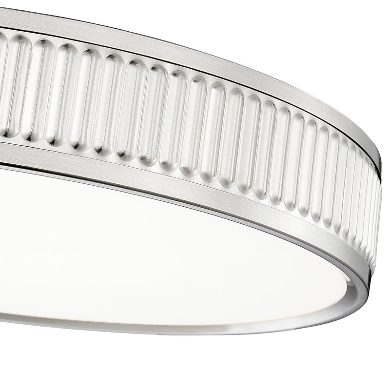 Stari 1 Light 16.75" Flush Mount in Brushed Nickel