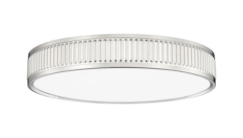 Stari 1 Light 16.75" Flush Mount in Brushed Nickel