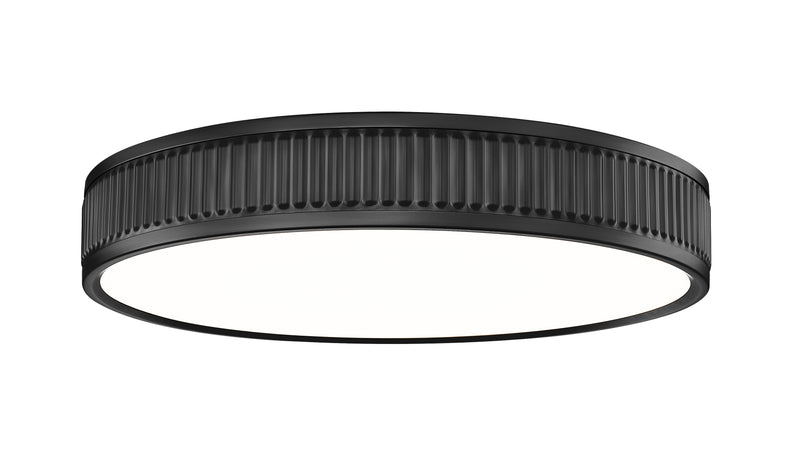 Stari 1 Light 16.75" Flush Mount in Matte Black