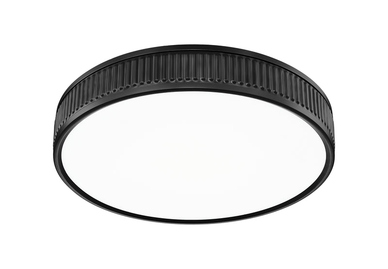 Stari 1 Light 16.75" Flush Mount in Matte Black