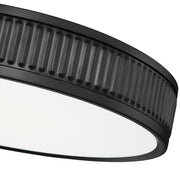 Stari 1 Light 16.75" Flush Mount in Matte Black