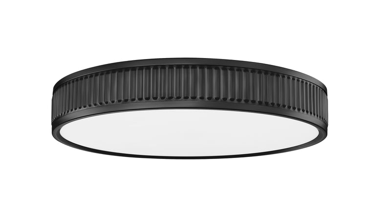 Stari 1 Light 16.75" Flush Mount in Matte Black
