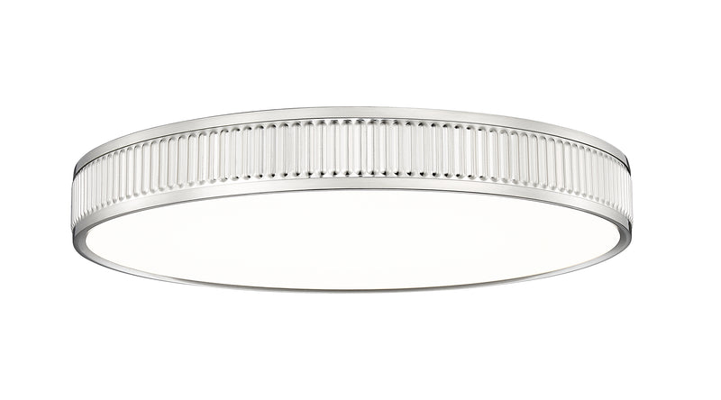 Stari 1 Light 20.75" Flush Mount in Brushed Nickel