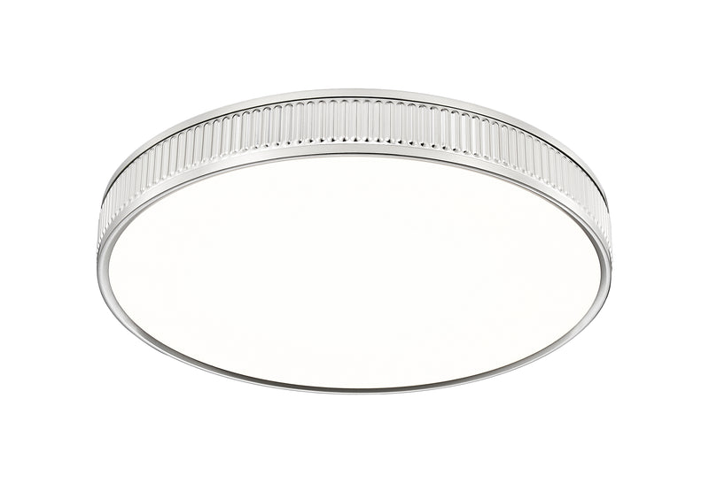 Stari 1 Light 20.75" Flush Mount in Brushed Nickel