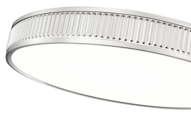 Stari 1 Light 20.75" Flush Mount in Brushed Nickel