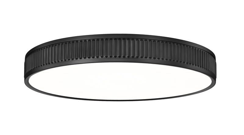 Stari 1 Light 20.75" Flush Mount in Matte Black