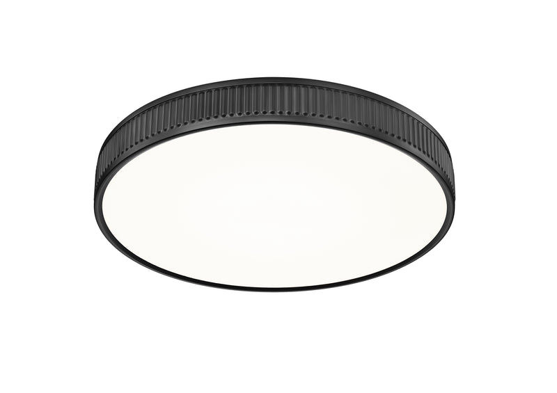 Stari 1 Light 20.75" Flush Mount in Matte Black
